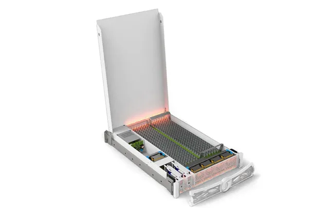 Custom server design with airflow visualization