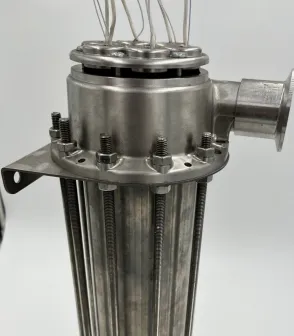 Photograph of the head cap mounting detail on the sterilization reactor